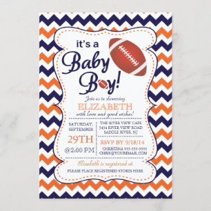Es ist eine Baby Boy Football Baby Shower Einladun Einladung