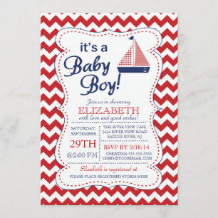Es ist eine Baby Boy Sailboat Nautical Baby Shower Einladung