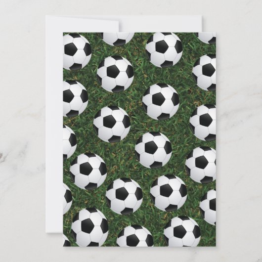 Es ist eine Baby Boy Soccer Baby Dusche Einladung (Rückseite)