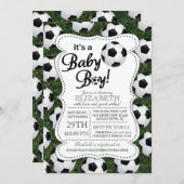 Es ist eine Baby Boy Soccer Baby Dusche Einladung (Vorne/Hinten)