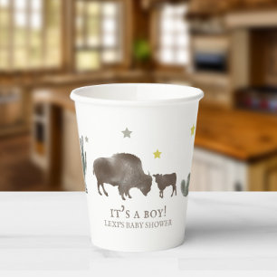 Es ist eine Baby Buffalo Cactus Stars Wüstendusch Pappbecher