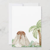 Es ist eine Baby-Dinosaurier-Kinderdusche Einladung (Rückseite)