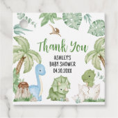 Es ist eine Baby-Dinosaurier-Kinderdusche Geschenkanhänger (Vorderseite)