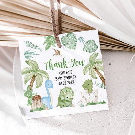 Es ist eine Baby-Dinosaurier-Kinderdusche Geschenkanhänger