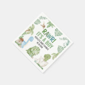 Es ist eine Baby-Dinosaurier-Kinderdusche Serviette (Ecke)