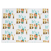 Es ist eine Baby-Dusche Dinosaurier Große Geschenktüte (Vorderseite)