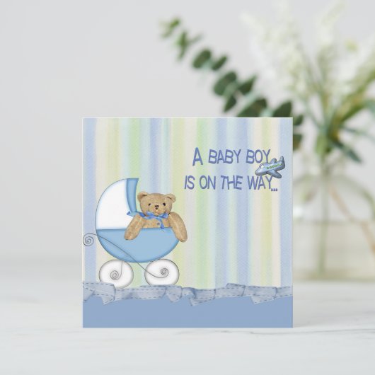 Es ist eine Baby-Dusche Einladung (Stehend Vorderseite)