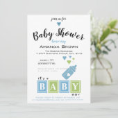 Es ist eine Baby-Dusche Einladung (Stehend Vorderseite)