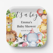 Es ist eine Baby-Dusche für junge Jungle Safari-Ti Pappteller (Vorderseite)