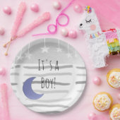 Es ist eine Baby-Dusche für Junge Mond und Sterne Pappteller (Party)