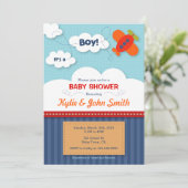 Es ist eine Baby-Dusche für Jungen Einladung (Stehend Vorderseite)