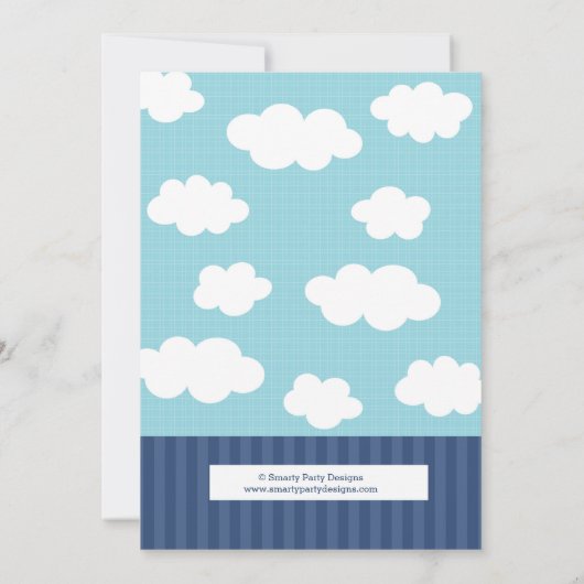 Es ist eine Baby-Dusche für Jungen Einladung (Rückseite)