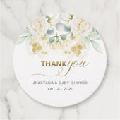 Es ist eine Baby-Dusche - Gold Balloon & Greenery Geschenkanhänger (Rückseite)