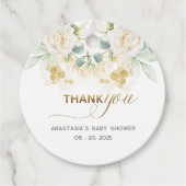 Es ist eine Baby-Dusche - Gold Balloon & Greenery Geschenkanhänger (Vorderseite)