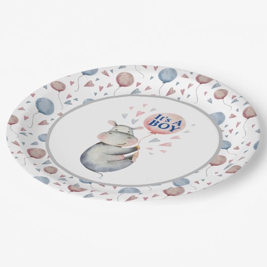 Es ist eine Baby-Dusche Pappteller (Schrägansicht)