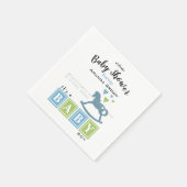 Es ist eine Baby-Dusche Serviette (Ecke)