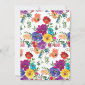 Es ist eine Baby-Dusche von Boy Bright & Bold Flor Einladung (Rückseite)