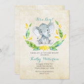 Es ist eine Baby-Elefant-Baby-Dusche-Einladung Einladung (Vorne/Hinten)