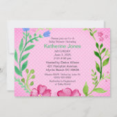 Es ist eine Baby Elephant Baby Dusche Einladung (Rückseite)