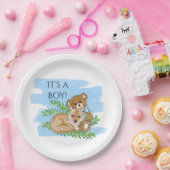 Es ist eine Baby-, Fox- und Teddy-Bear-Dusche Pappteller (Party)