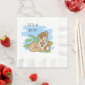 Es ist eine Baby-, Fox- und Teddy-Bear-Dusche Serviette (Beispiel)