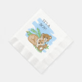 Es ist eine Baby-, Fox- und Teddy-Bear-Dusche Serviette (Ecke)
