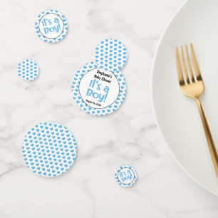 Es ist eine Baby Fun Blue Hearts Custom Baby Dusch Konfetti