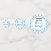Es ist eine Baby Fun Blue Hearts Custom Baby Dusch Konfetti (Vorderseiten)