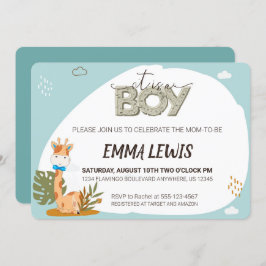 Es ist eine Baby-Giraffe, Baby-Dusche Einladung