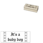 Es ist eine Baby-Junge-Briefmarke Gummistempel (Stempel)