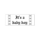 Es ist eine Baby-Junge-Briefmarke Gummistempel (Prägung)