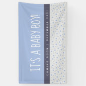 Es ist eine Baby Light Blue Baby Gender Reveal  Banner (Vertikal)
