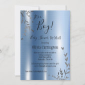 Es ist eine Baby-Metallic-Babydusche per Mail Einladung (Vorderseite)