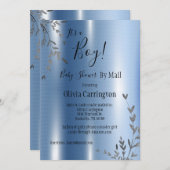 Es ist eine Baby-Metallic-Babydusche per Mail Einladung (Vorne/Hinten)