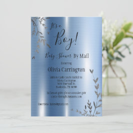 Es ist eine Baby-Metallic-Babydusche per Mail Einladung