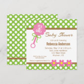 Es ist eine Baby Rattle Baby Dusche Einladung (Vorne/Hinten)