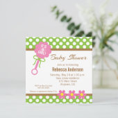 Es ist eine Baby Rattle Baby Dusche Einladung (Stehend Vorderseite)