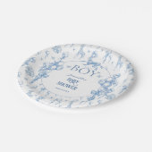 Es ist eine Baby Safari Animal Blue Balloon Baby D Pappteller (Schrägansicht)