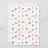 Es ist eine Baby-Schmetterling-Blumendusche Einladung (Rückseite)