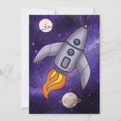 Es ist eine Baby Space Rakete Baby Dusche Einladun Einladung (Rückseite)