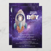 Es ist eine Baby Space Rakete Baby Dusche Einladun Einladung (Vorne/Hinten)