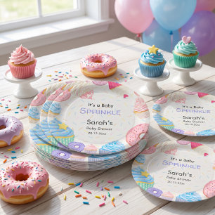 Es ist eine Baby Sprinkle Casual Baby Shower Pappteller