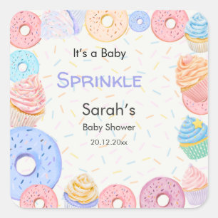 Es ist eine Baby Sprinkle Casual Baby Shower Quadratischer Aufkleber
