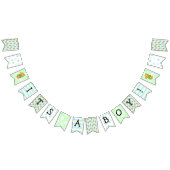 Es ist eine Baby-, Teddy Bear Green und Blue Baby Wimpelkette (Alle)