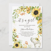 Es ist eine Babydusche aus einem Girl-Kranz Einladung (Vorderseite)