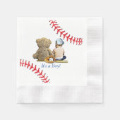 Es ist eine Babydusche des Jungen Baseball Themed Serviette (Vorderseite)