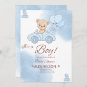 Es ist eine Babydusche Einladung (Vorne/Hinten)