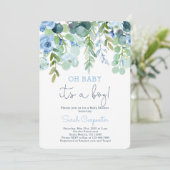 Es ist eine Babydusche Einladung (Stehend Vorderseite)