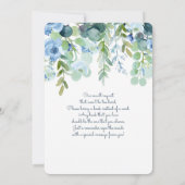 Es ist eine Babydusche Einladung (Rückseite)