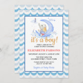 Es ist eine Babydusche für Jungen, die auf dem Nau Einladung (Vorne/Hinten)